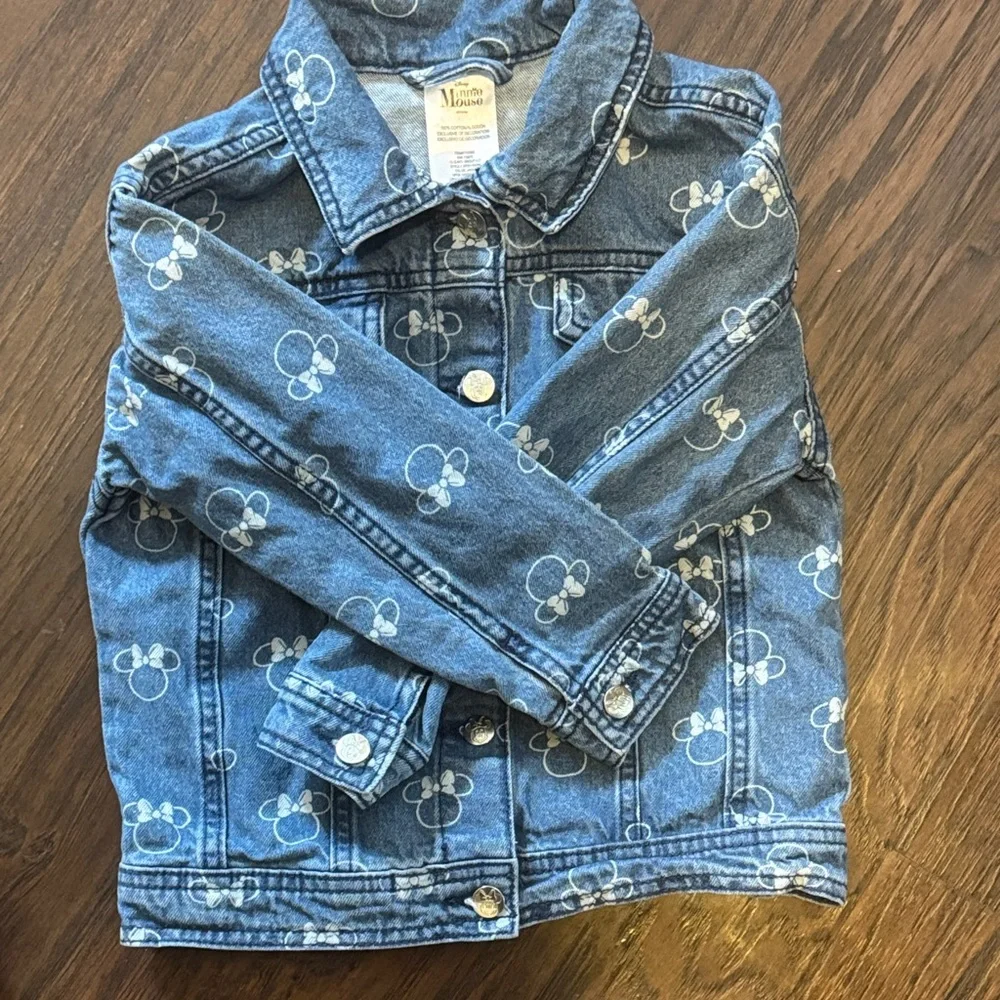 Disney Pink Denim Princess Jacket & Blue Minnie Mouse Print Jean Jacket Set - Picture 16 of 16